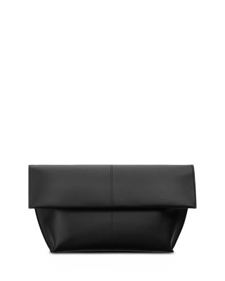 Seamed Faux Leather Clutch