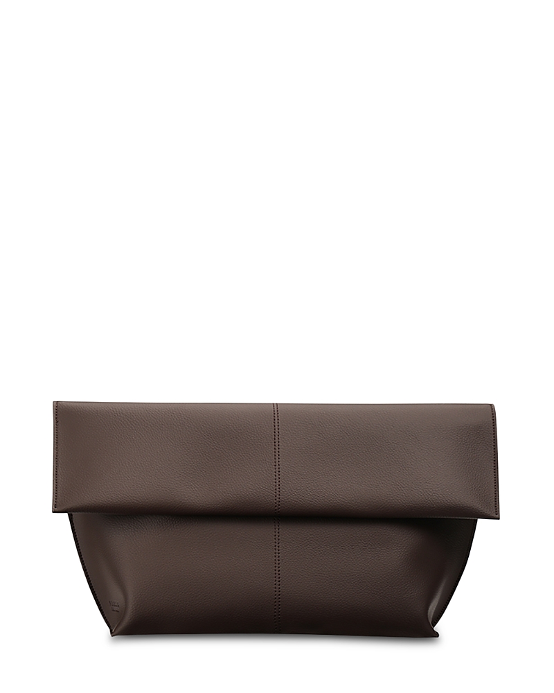 Freja Seamed Faux Leather Clutch