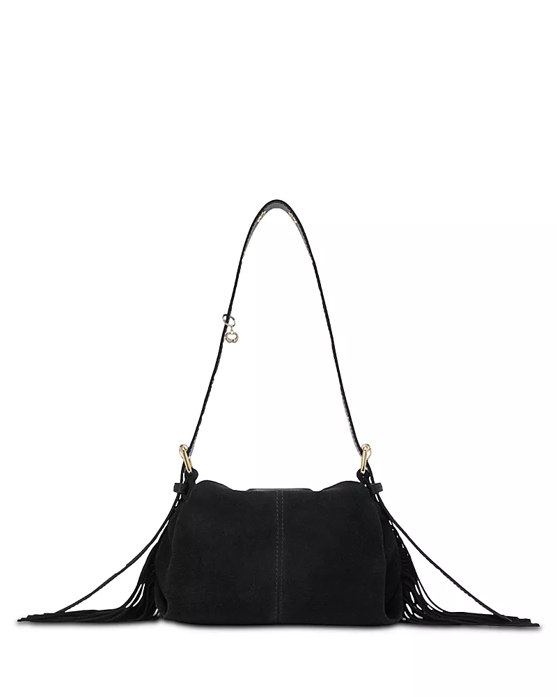 Maje Miss M Mini Suede Shoulder Bag
