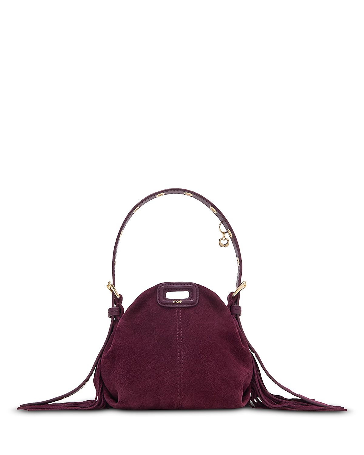Maje Miss M Micro Fringed Suede Crossbody