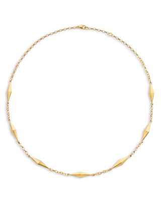 18K Yellow Gold Points North Necklace, 17"