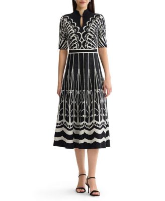 Ming Wang Petite Fit N Flare Feminine Soft Knit Maxi Dress