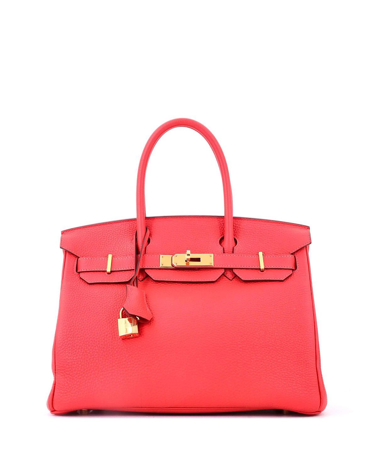 Pre-Owned HERMES Birkin 30 Handbag Red Togo with Gold Hardware