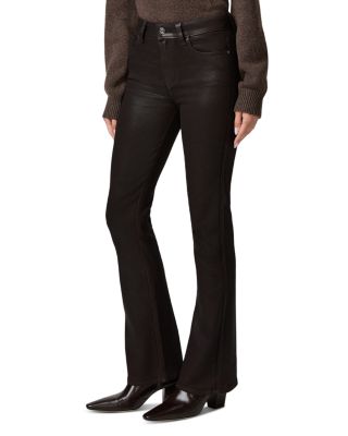 Laurel Canyon High Rise Bootcut Jeans in Chicory Coffee Luxe Coated