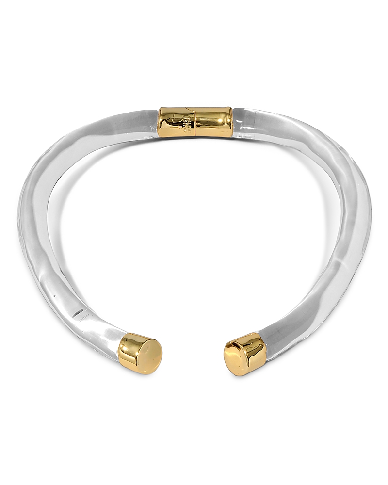 Alexis Bittar Liquid Lucite Capped Structural Collar Necklace, 5