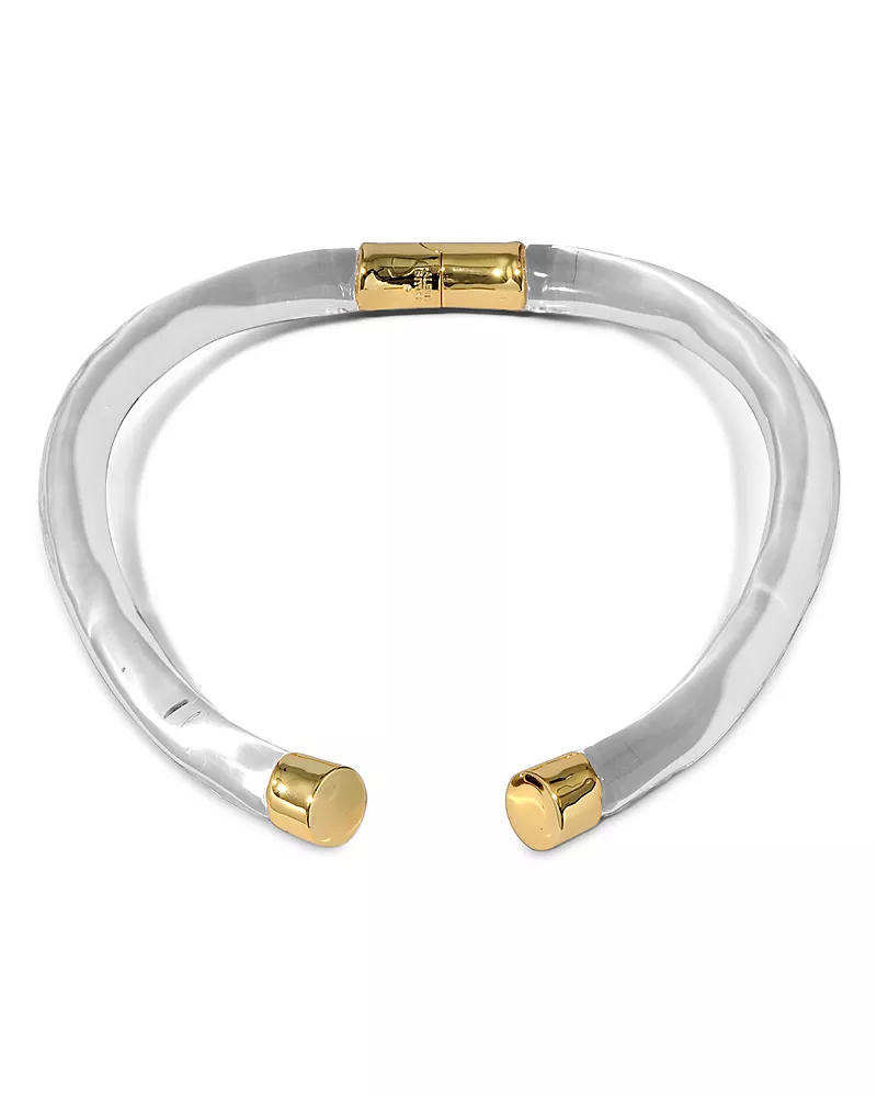 Alexis Bittar Liquid Lucite Capped Structural Collar Necklace, 5