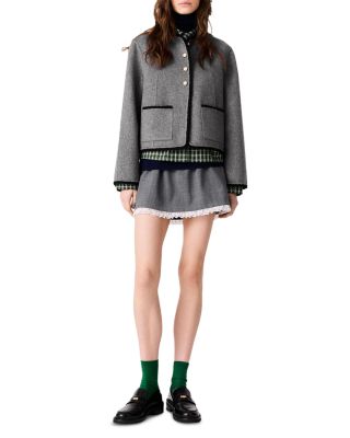 Gardenia Wool Blend Double Faced Short Coat - thumbnail 2