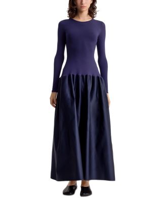 Catrin Mixed Media Flared Dress