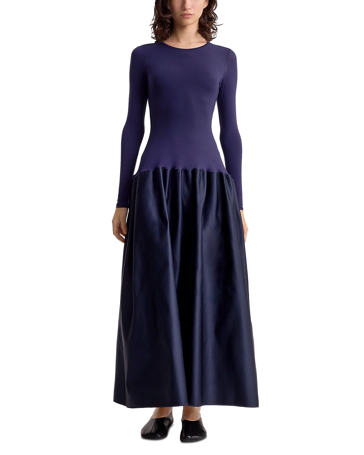 Fforme Catrin Mixed Media Flared Dress