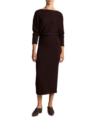 Cozy Off Shoulder Midi Dress