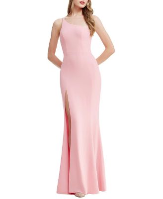  Amy One Shoulder High Slit Gown