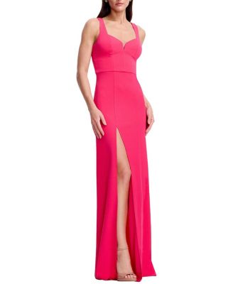  Nettie Sweetheart Neck High Slit Fitted Gown
