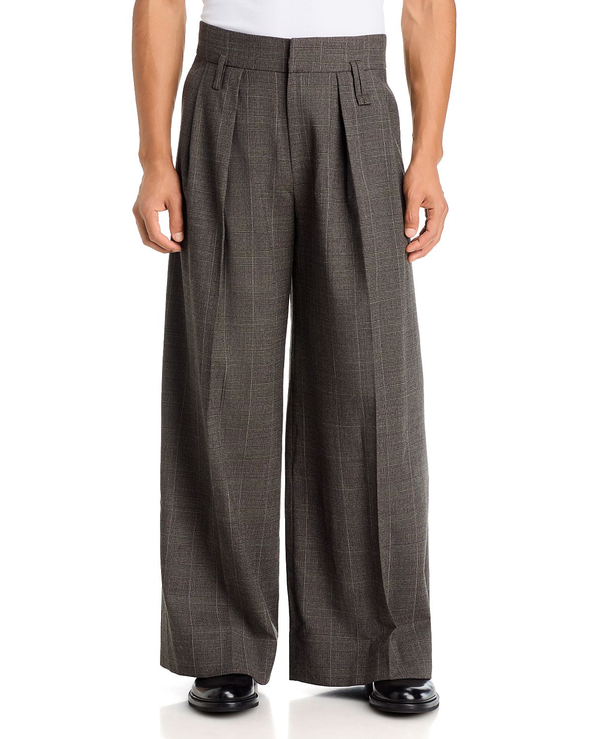 Simone Rocha Relaxed Fit Wide Leg Wool Blend Pants
