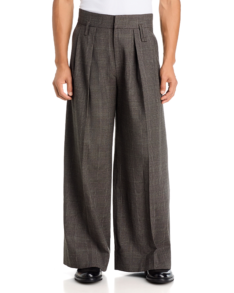 Simone Rocha Relaxed Fit Wide Leg Wool Blend Pants