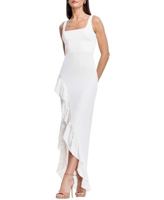Charlene Square Neck Cascade Ruffle Gown - thumbnail 4