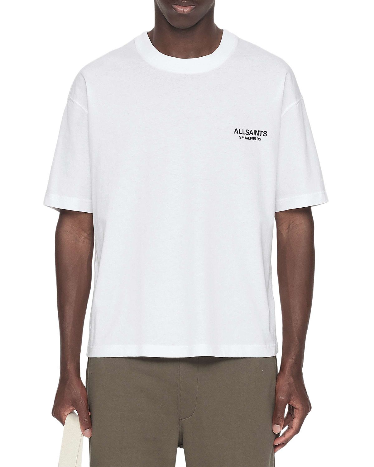 Allsaints Shadow Logo Cotton Crewneck T-Shirt