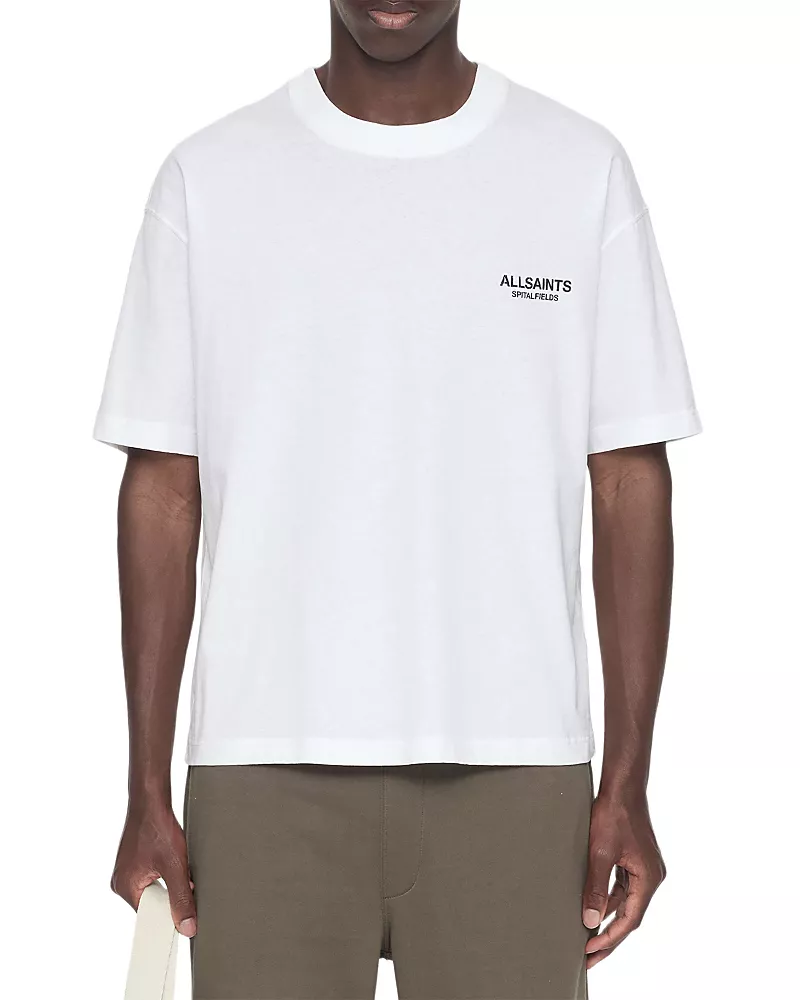 Allsaints Shadow Logo Cotton Crewneck T-Shirt