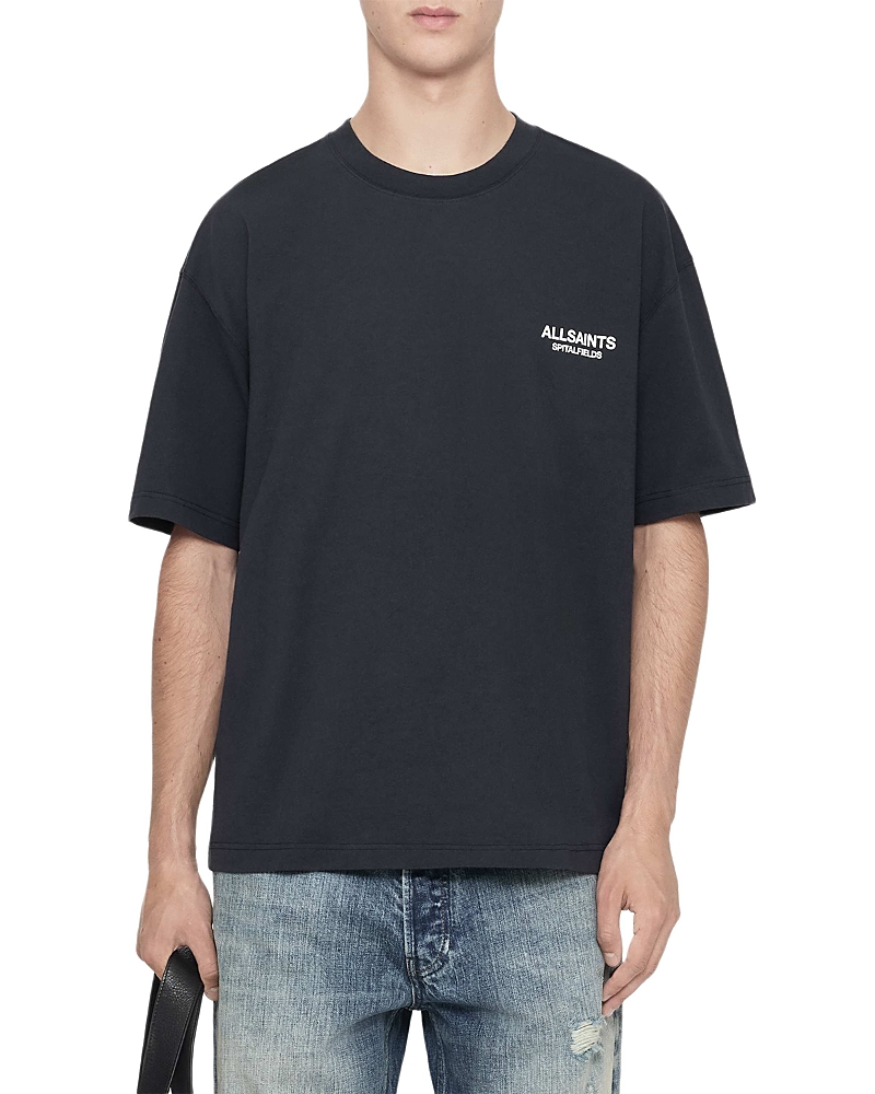 Allsaints Shadow Logo Cotton Crewneck T-Shirt