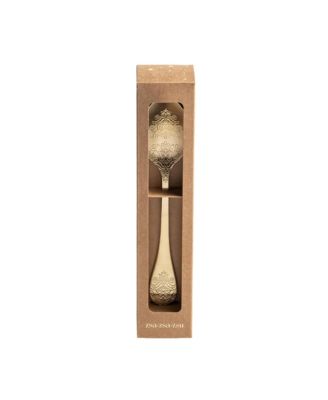  Dume Patterned Steel Dinner Spoon, Set of 4, 9.06" x 1.57" x 0.12"