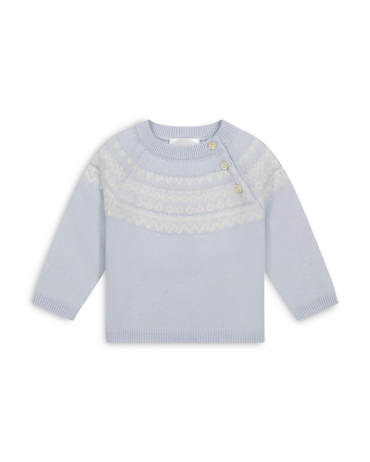Bloomie's Baby Girls' Fairisle Yoke Cashmere Sweater, Baby - Exclusive