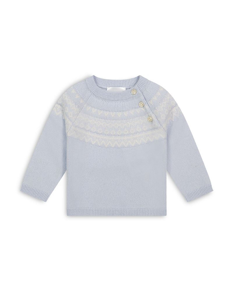 Bloomie's Baby Girls' Fairisle Yoke Cashmere Sweater, Baby - Exclusive