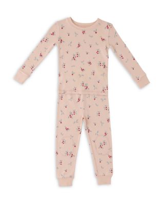 Unisex Ribbed Cotton Printed Pajama Set - Baby, Little Kid