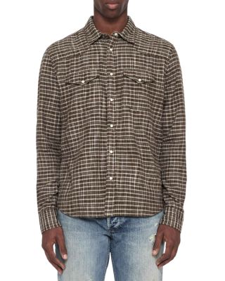 Court Cotton Check Pocket Shirt