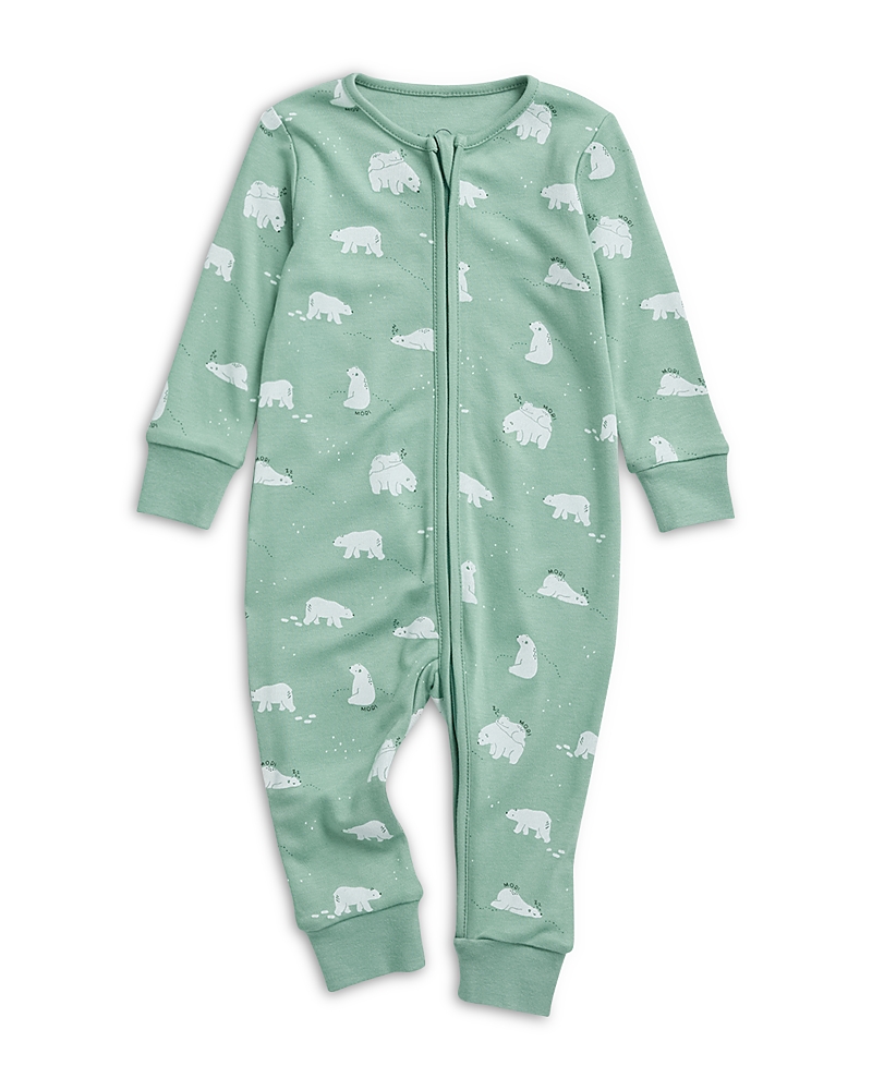 Mori Unisex Print Clever Footie - Baby In Polar Bear