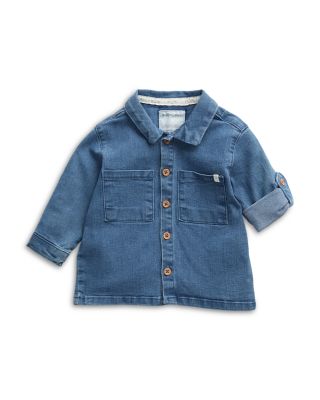 Girls' Cotton Blend Long Sleeved Denim Top - Baby