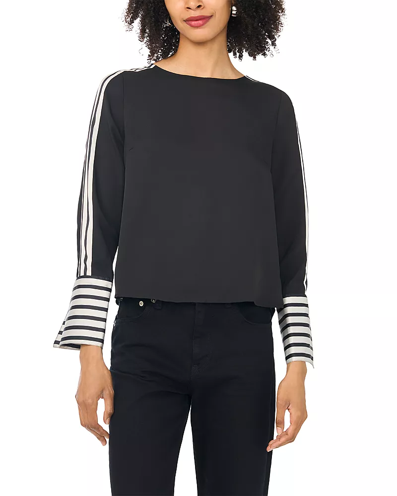 Vince Camuto Boat Neck Extended Cuff Shirt