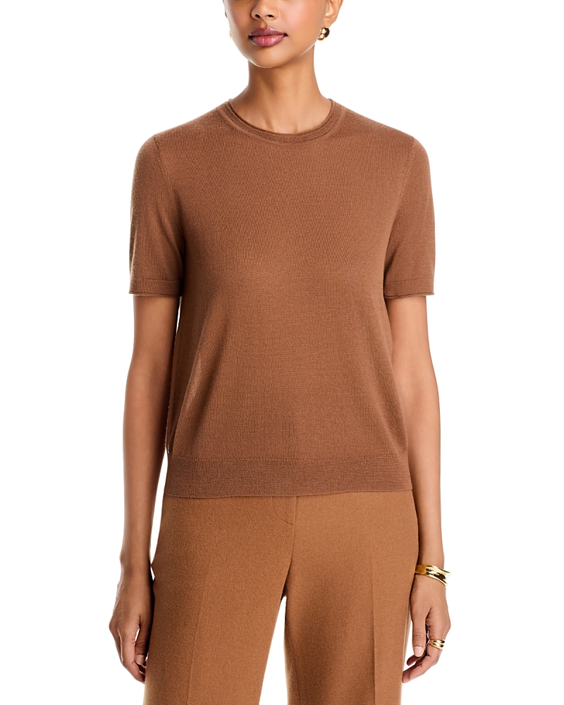 Lafayette 148 New York Crewneck Cashmere Short Sleeve Sweater