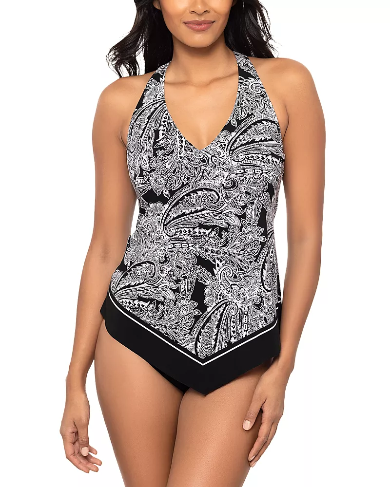 Magicsuit Borderline Taylor T Back V Hem Tankini Top
