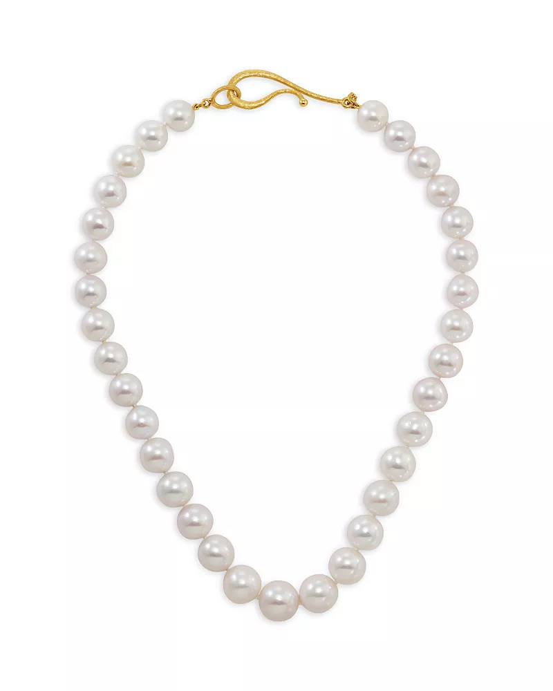 Jorge Adeler 18K Yellow Gold Sea Yangtze River Cultured Freshwater Pearl Collar Necklace, 18