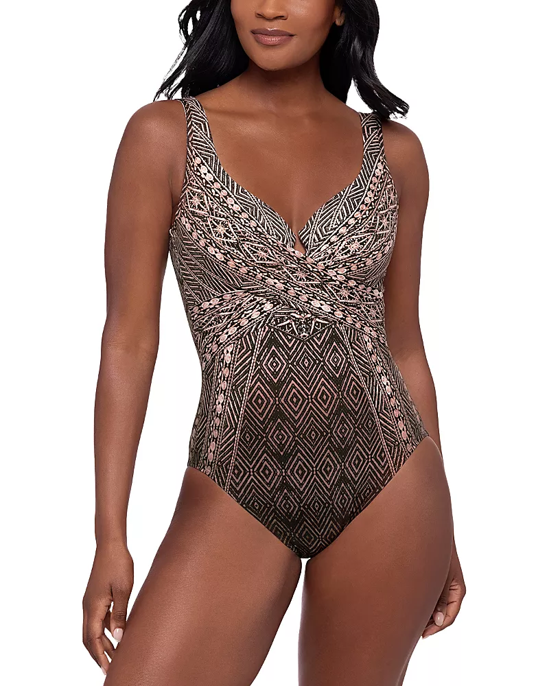 Miraclesuit Lavrian Crisscross Escape One Piece Swimsuit