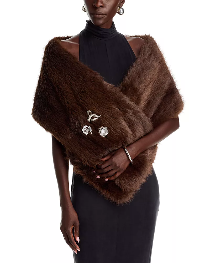 Echo Faux Fur Wrap