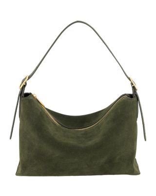Suede Convertible Shoulder Bag