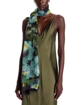 Artists Floral Wool Blend Wrap