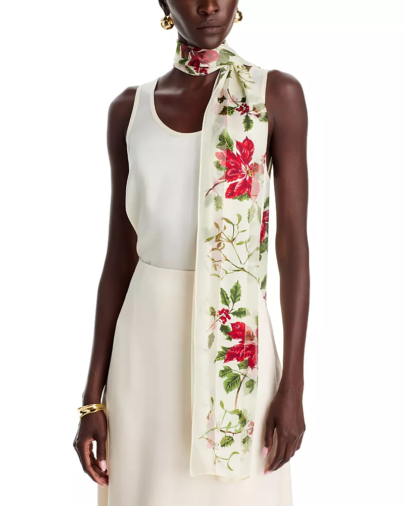 Echo Poinsietta Silk Scarf