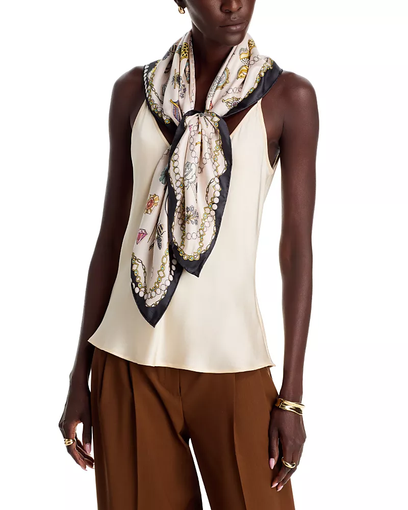 Echo Bejeweled Series Square Silk Scarf