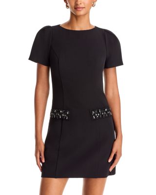 Embellished Short Sleeve Mini Dress - Exclusive