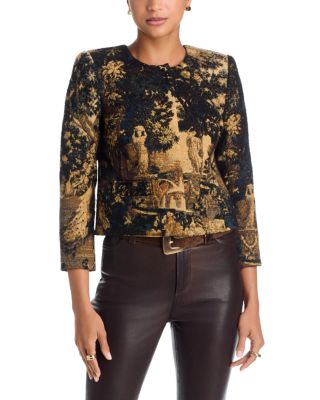 Lian Collarless 3/4 Sleeve Jacket