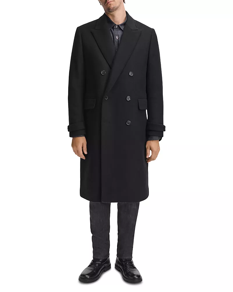 rag & bone Lombard Wool Blend Double Breasted Coat