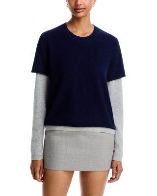 100% Cashmere Double Layer Crewneck Sweater - Exclusive