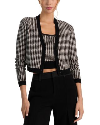 Alice and Olivia Grace Wool Blend Shrunken Cardigan