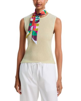 Modernist Geo Silk Ribbon Scarf 