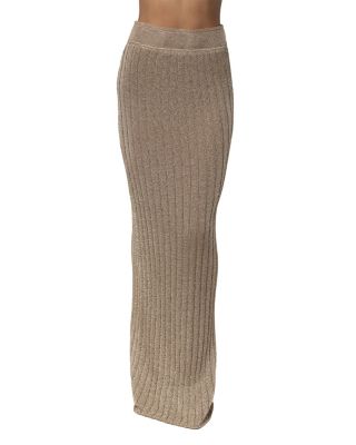  Resort Metallic Maxi Skirt