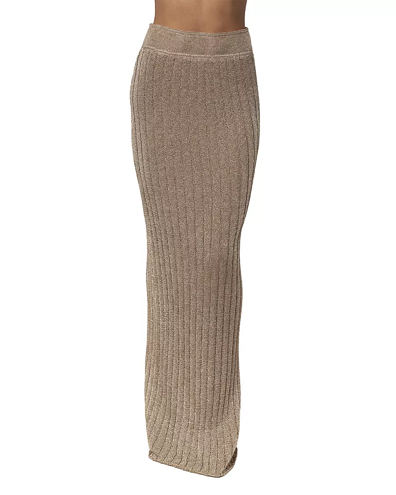 Jluxlabel Resort Metallic Maxi Skirt