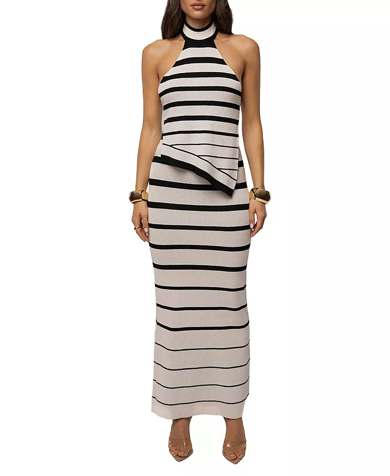 Jluxlabel Marina Nights Striped Skirt Set