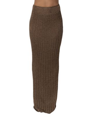 Jluxlabel Resort Metallic Maxi Skirt In Multi