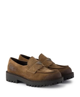 Men's Aged Suede Loafers
